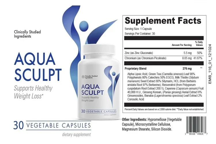 AquaSculpt Product Label